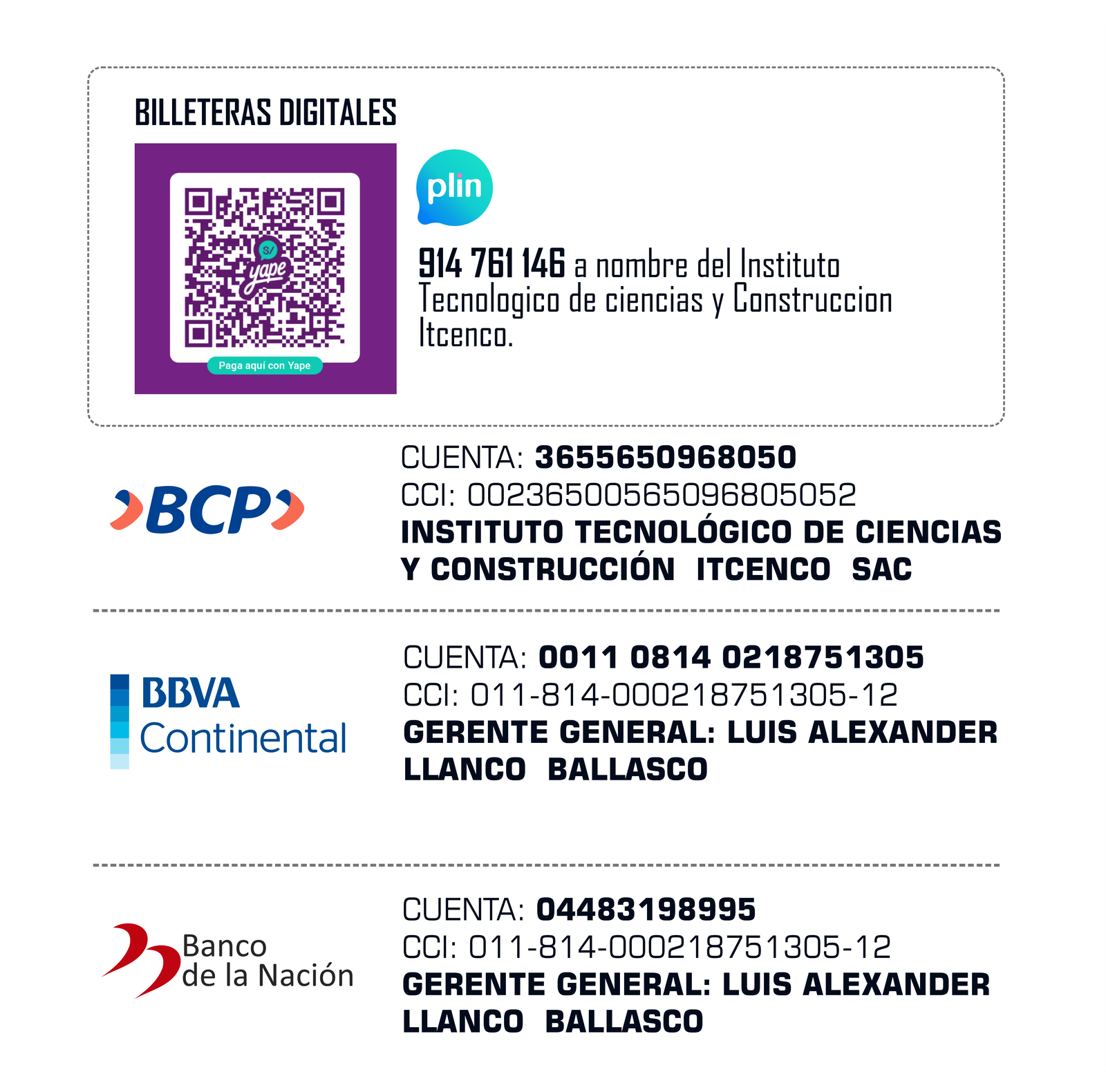 Métodos de pago